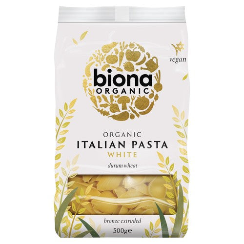 Biona Organic White Conchiglie Pasta 500g (Pack of 3)
