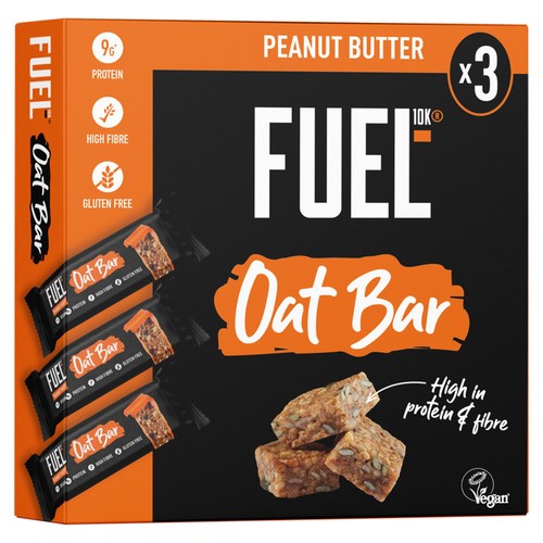 FUEL 10K Peanut Butter Protein Cereal Oat Bars 3 x 45g (Pack of 3)