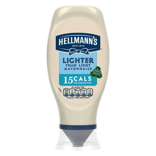 Hellmann's Lighter than Light Squeezy Mayonnaise 430g (Pack of 2)