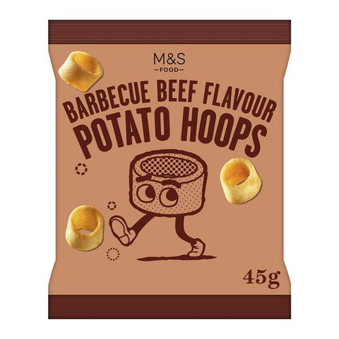 M&S Barbecue Beef Flavour Potato Hoops 45g (Pack of 6)