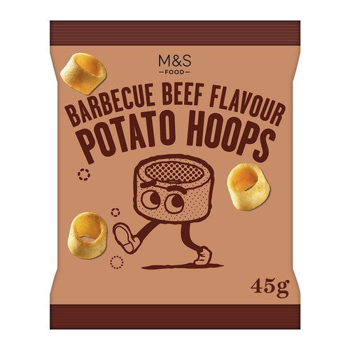 M&S Barbecue Beef Flavour Potato Hoops 45g (Pack of 6)