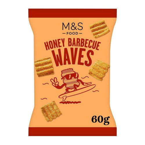 M&S Honey Barbecue Multigrain Snacks 60g (Pack of 6)