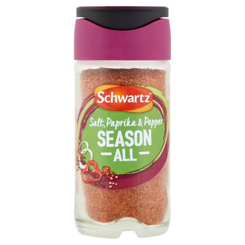 Schwartz Salt, Paprika & Pepper Season All Seasoning Jar 70g (Pack of 2)