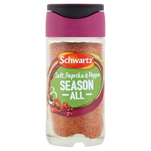 Schwartz Salt, Paprika & Pepper Season All Seasoning Jar 70g (Pack of 2)