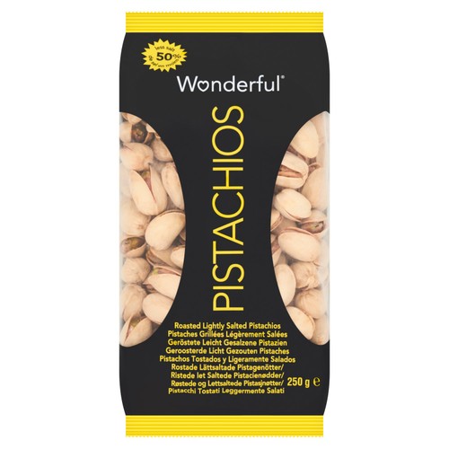 Wonderful Pistachios Lightly Salted 250g (Pack of 3)