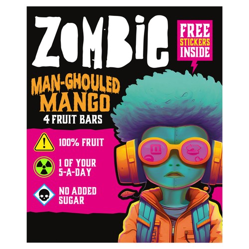 Zombie Fruit Bars Man-ghouled Mango Multipack 4 x 25g (Pack of 3)