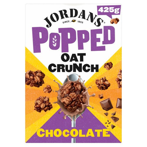 Jordans Popped Oat Crunch Chocolate Breakfast Cereal 425g (Pack of 3)