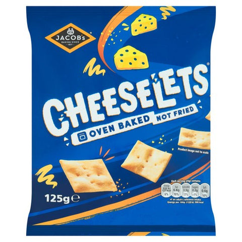 Jacob's Cheeselets Baked Snacks Sharing Bag 125g (Pack of 3)