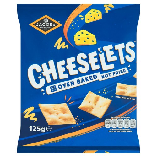 Jacob's Cheeselets Baked Snacks Sharing Bag 125g (Pack of 3)