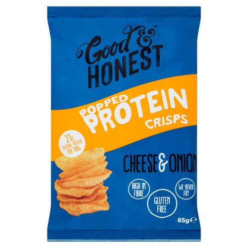 Good & Honest Popped Protein Cheese & Onion 85g (Pack of 6)