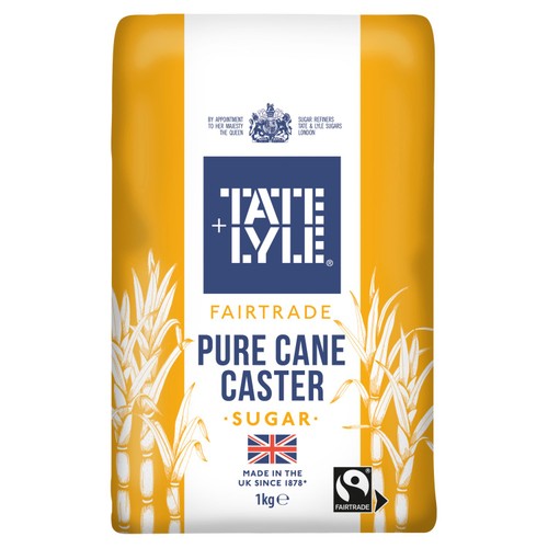 Tate & Lyle Fairtrade Caster Sugar 1kg (Pack of 2)