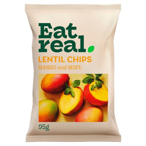 Eat Real Lentil Chips Mango & Mint Sharing 95g (Pack of 6)