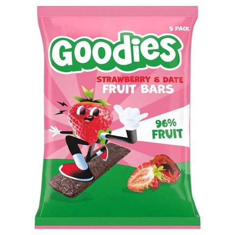 Goodies Kids Snack Strawberry Date Fruit Bars Multipack 5 x 20 pack (Pack 3)