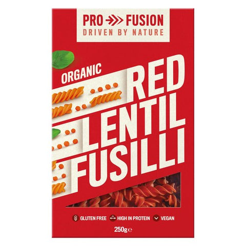 Profusion Organic Protein Red Lentil Fusilli 250g (Pack of 3)