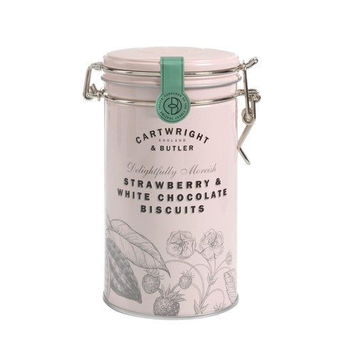 Cartwright Butler Strawberry White Chocolate Biscuits in Tin 200g (Pack 2)
