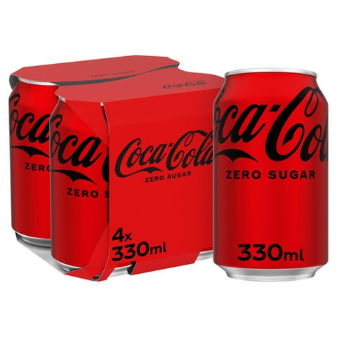 Coca-Cola Zero Sugar 4 x 330ml (Pack of 2)