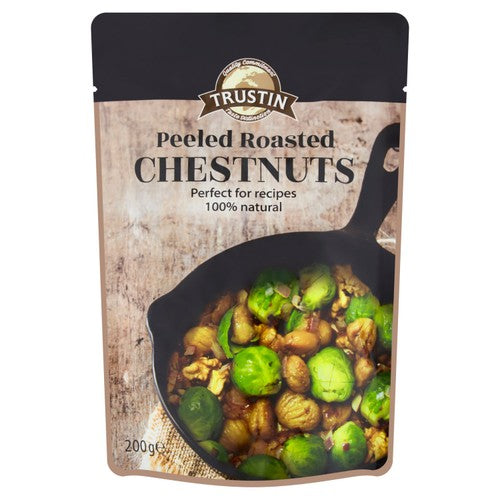 Trustin Foods Peeled Roasted Chestnuts 200g (Pack of 3)