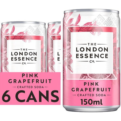 London Essence Co. Pink Grapefruit Cans 6 x 150ml (Pack of 2)