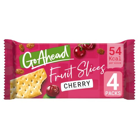 Go Ahead Cherry Crispy Fruit Slices Snack Bars Multipack 4 x 14.5g (Pack of 3)