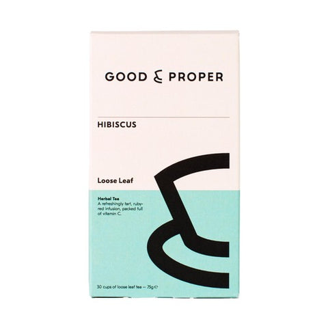 Good & Proper Tea - Loose Leaf Hibiscus Tea 75g (Pack of 2)