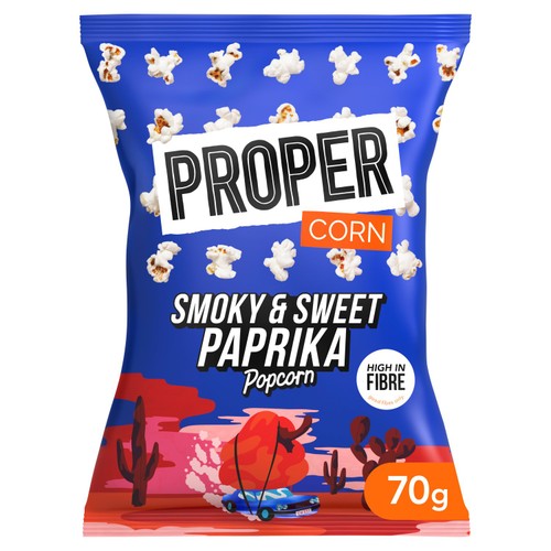 PROPERCORN Smoky & Sweet Paprika Popcorn 70g (Pack of 6)