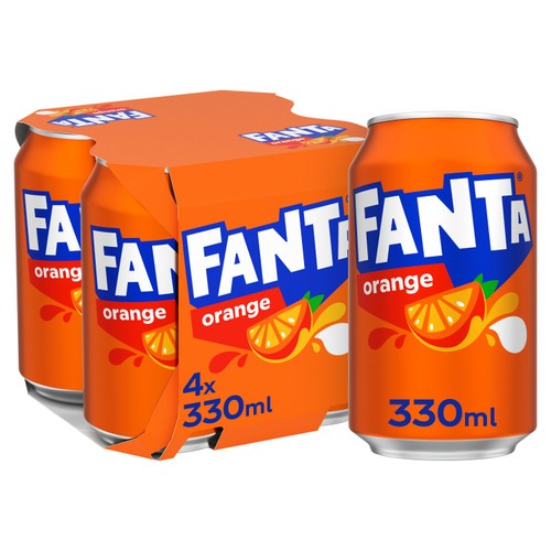 Fanta Orange 4 x 330ml (Pack of 2)