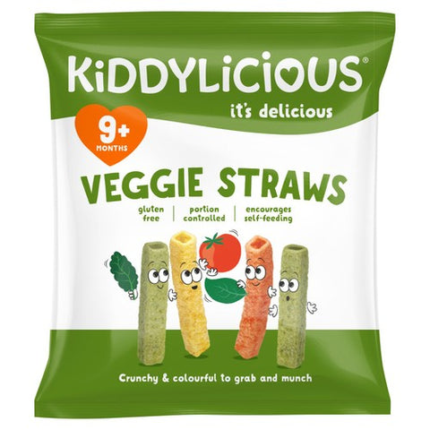 Kiddylicious Veggie Straws Baby Snacks 12g (Pack of 6)