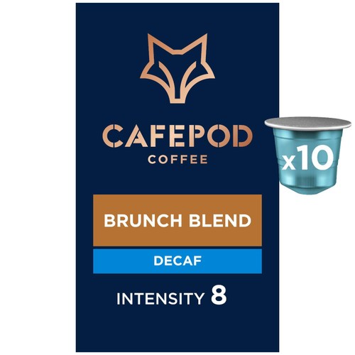 CafePod Decaf Brunch Blend Nespresso Coffee Pods, 10 pods pack (Pack 3)