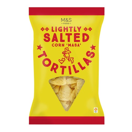 M&S Lightly Salted Tortilla Chips 200g (Pack of 3)