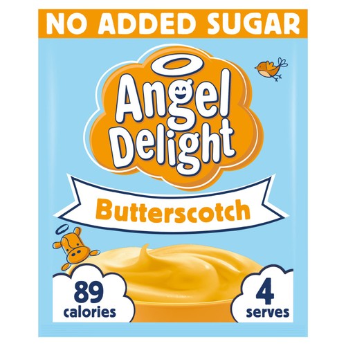 Angel Delight No Added Sugar Butterscotch Instant Dessert Mix 47g (Pack of 3)