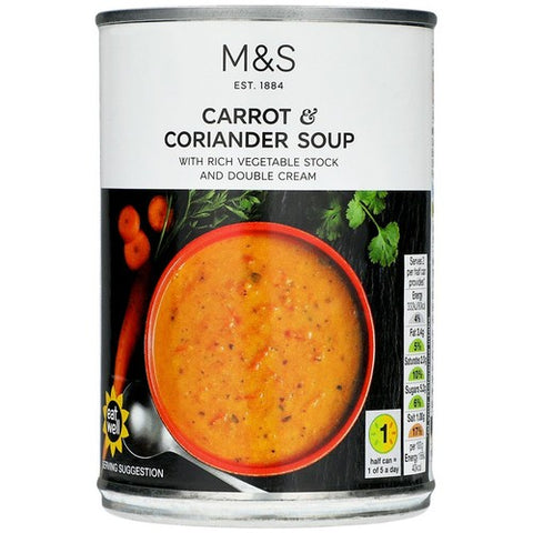 M&S Carrot & Coriander Soup 400g (Pack of 2)