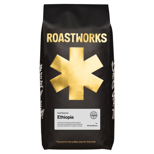 Roastworks Ethiopia Whole Bean Coffee 1kg (Pack of 2)