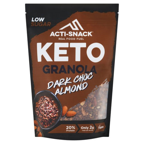 Acti-Snack Keto Dark Choc Almond Granola 300g (Pack of 3)