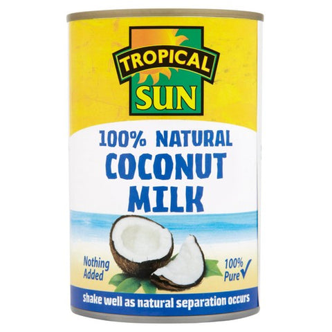 Tropical Sun 100% Natural Coconut Milk 400ml (Pack of 3)