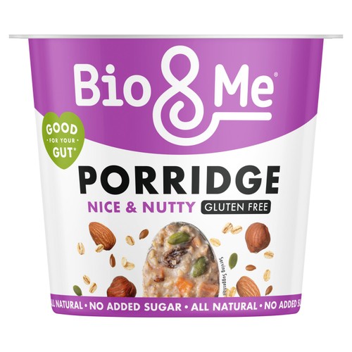 Bio&Me Gluten Free Nice & Nutty Porridge Pot 58g (Pack of 3)