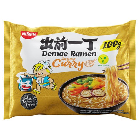 Nissin Demae Ramen Japanese Curry Noodles 100g (Pack of 3)
