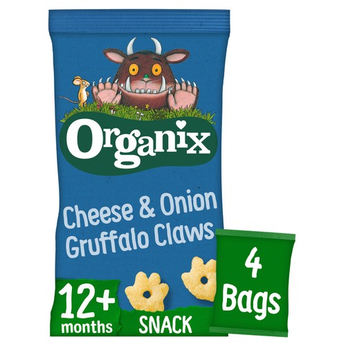 Organix Cheese Onion Gruffalo Claws Multipack 12 months 4 x 15g (Pack 3)