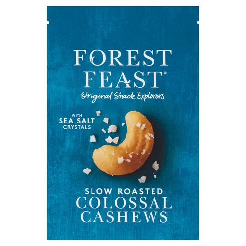 Forest Feast Slow Roast Sea Salt Colossal Cashews 120g (Pack of 3)