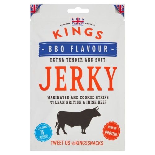 Kings Elite Snacks BBQ Beef Jerky Titan Pack 350g (Pack of 3)
