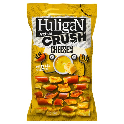 Huligan Pretzel Crush Cheese 65g (Pack of 6)