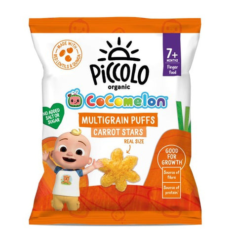 Piccolo Organic Carrot Multigrain Star Puffs 7 months+ 15g (Pack of 3)