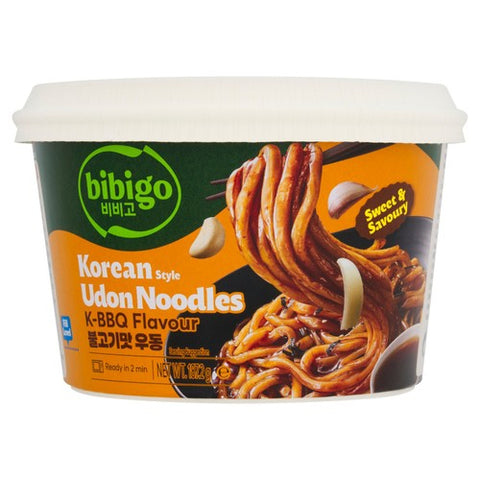 Bibigo Udon Noodles Korean BBQ flavour 187g (Pack of 3)