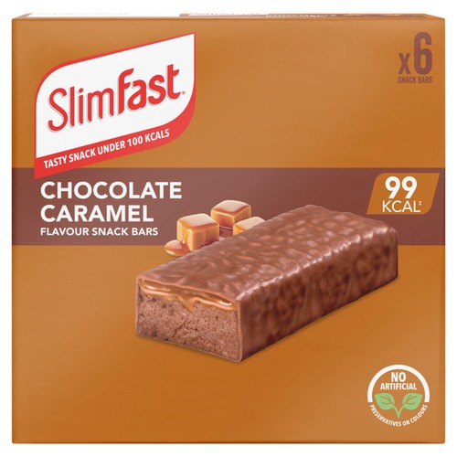 SlimFast Chocolate Caramel Treat Bar Multipack 6 x 26g (Pack of 3)