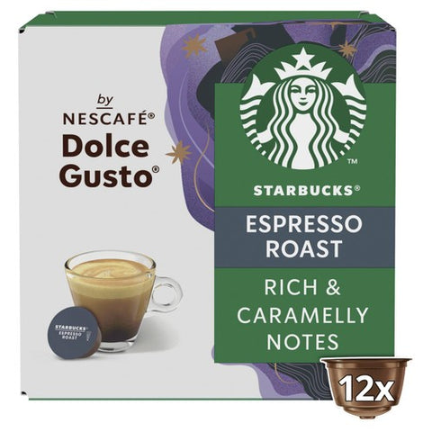 STARBUCKS Dark Espresso Roast Coffee Pods, 12 pods pack (Pack 3)