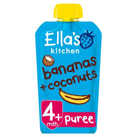 Ella's Kitchen Bananas & Coconuts Baby Food Pouch 4+ Months 120g (Pack of 2)