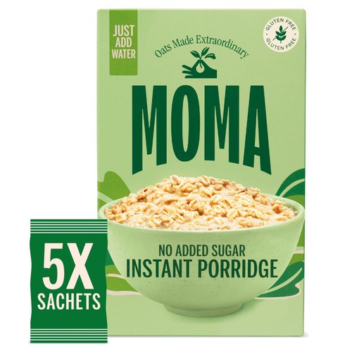 MOMA Gluten Free Plain Porridge Sachets 5 x 65g (Pack of 3)