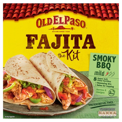 Old El Paso Mexican Smoky BBQ Fajita Kit 500g (Pack of 2)