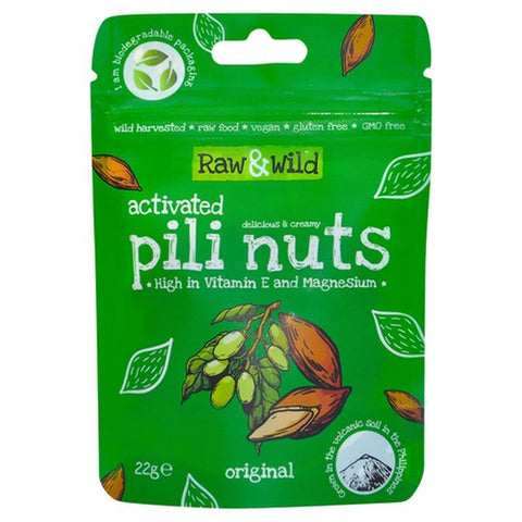 Raw & Wild Activated Pili Nuts Original Organic 22g (Pack of 3)