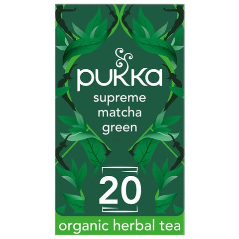 Pukka Organic Supreme Matcha Green Herbal Tea Compostable 20's (Pack 3)
