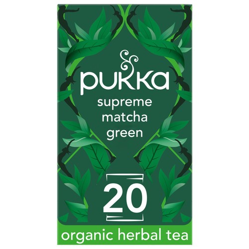 Pukka Organic Supreme Matcha Green Herbal Tea Compostable 20's (Pack 3)